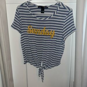 Rebel Sugar Blue White Striped Sunday Size M